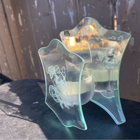 Costco | Glass Mirror Candle Holder + Candle - Picture 3 of 6